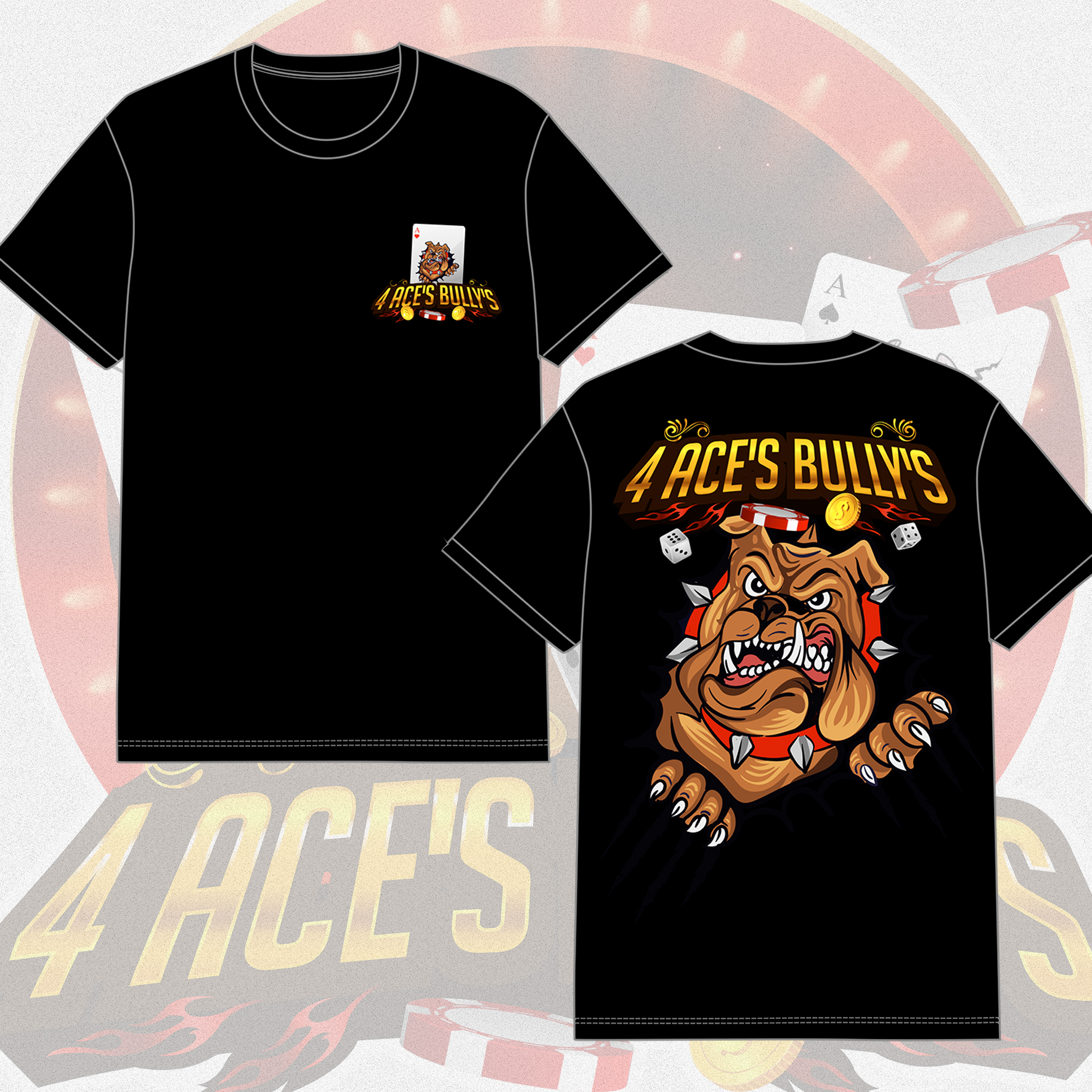 T-shirt Design by fajarstones for 4 Ace's Bully's | Design #28289244