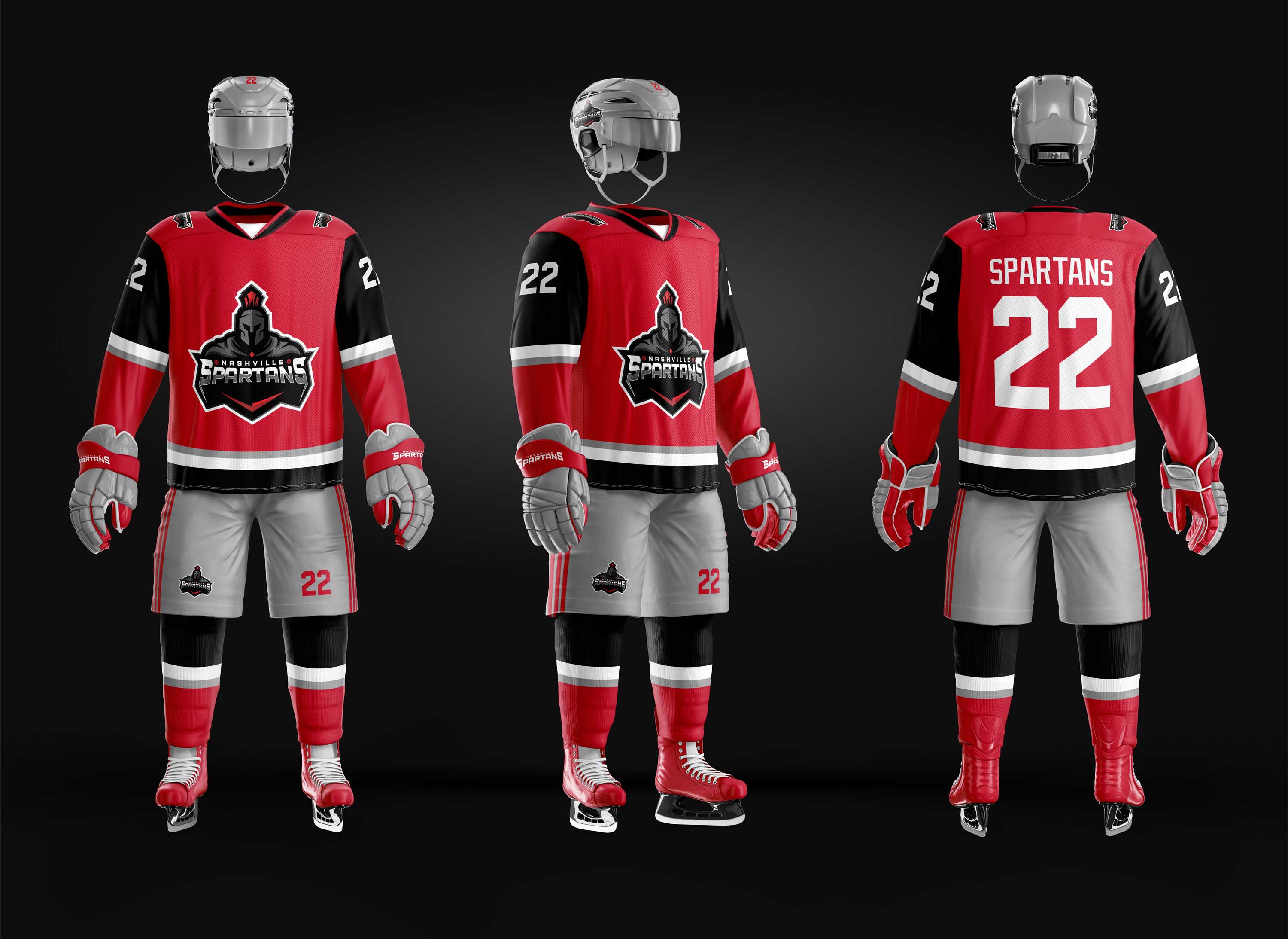 T-shirt Design by RenCan for Nashville Spartans Hockey | Design #28304422