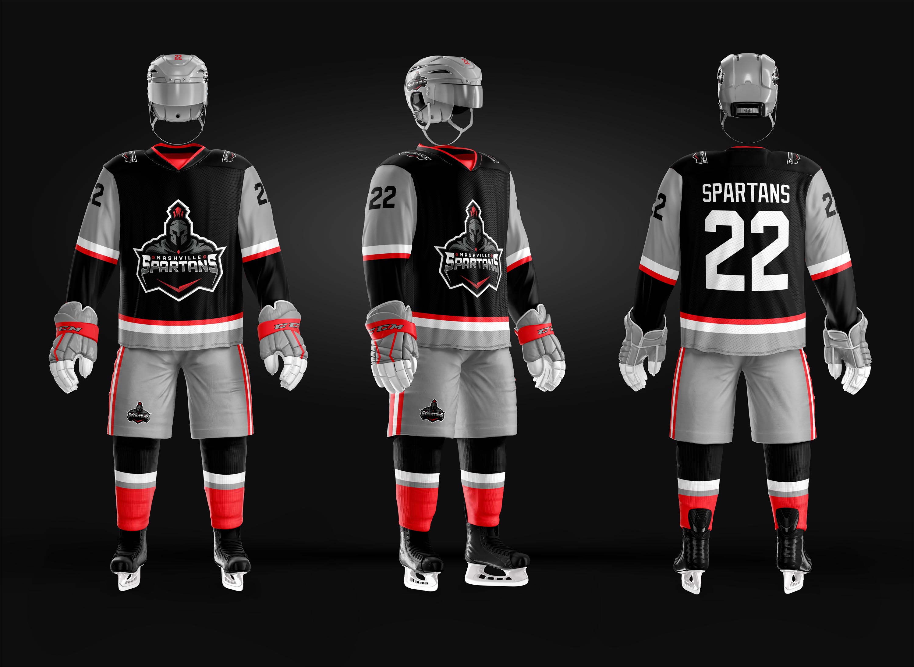 T-shirt Design by RenCan for Nashville Spartans Hockey | Design #28319259