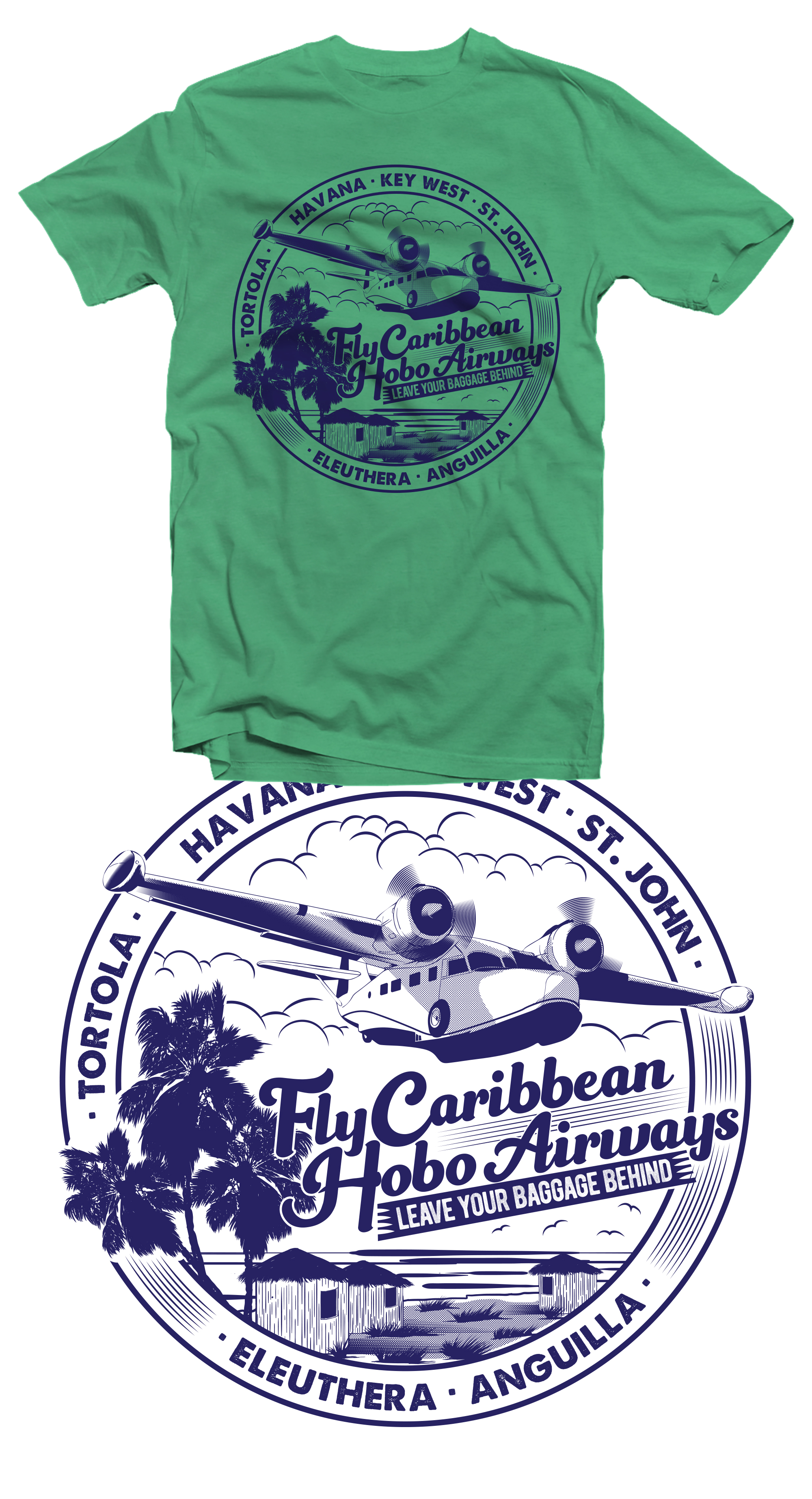 Diseño de Camiseta por PedagingPlastik para Caribbean Hobo | Diseño #28288033