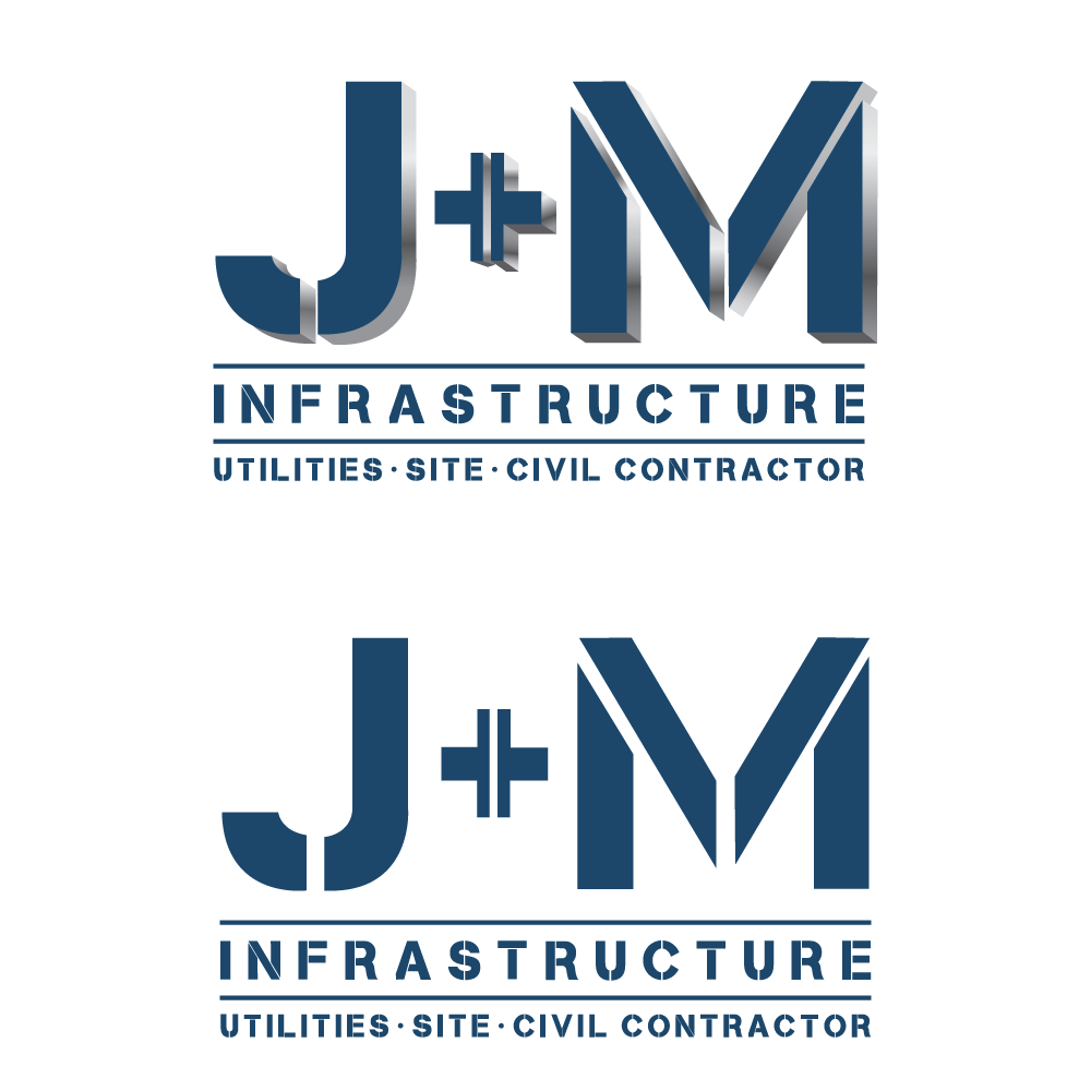 Logo Design by H4R5Z for J+M Infrastructure | Design #28287227