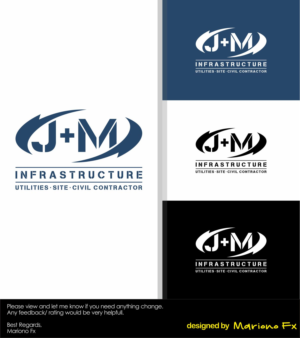 Logo Design by Mariono Fx for J+M Infrastructure | Design: #28288195