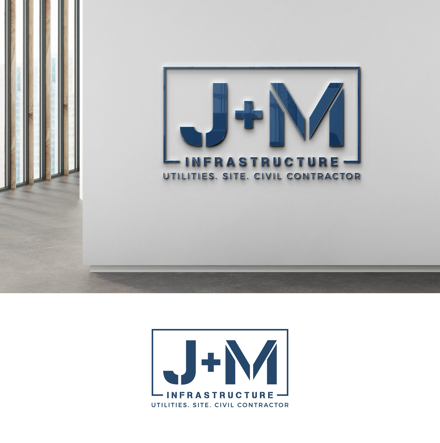 Logo Design by Kemi for J+M Infrastructure | Design: #28294197