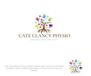 Cate Clancy Physio (optional subtext "Children's Physiotherapy") | Logo Design by Anekaa