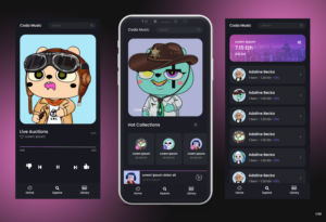 Coda Music Exchange Design - platform for listeners to invest in the artists they love | App-Design von pb