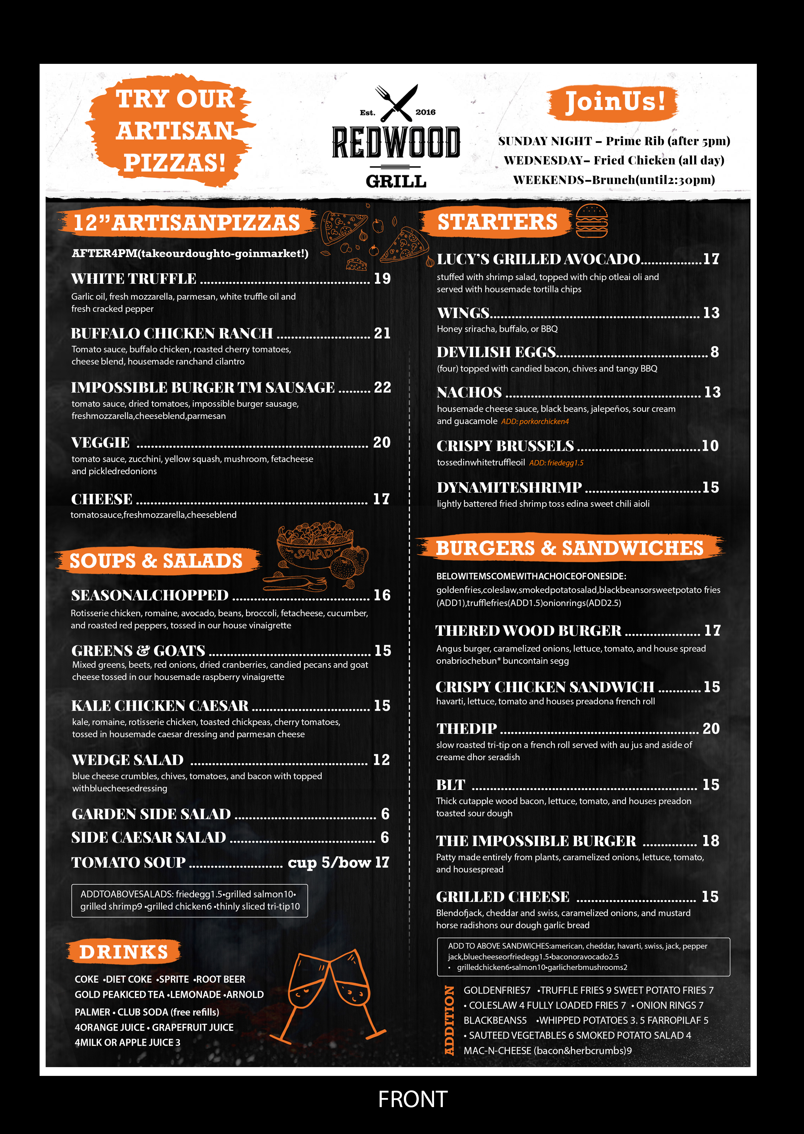 Menu Design by SAI DESIGNS for this project | Design #28322659