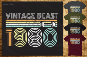 Tshirt weightlifting design for old guy called vintage beast | T-shirt Design by CoffeeBreak88