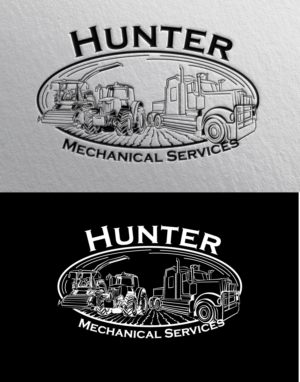 Logo-Design von LogoPoko für Hunter Mechanical Services | Design #28304443