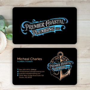 Premier Coastal Plumbing  | Business Card Design by DSCMedia™