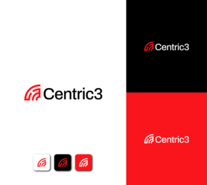 CENTRIC3 0r Centric3 / Text in Dark GRAY or BLACK and the #3 in Bold RED. Also, a symbol that represents in not a cookie cutter fashion, 3 somethings. (slashes, dashes, creative) | Diseño de Logo por _Abdulloh