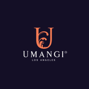 Umangi TM (the TM should be small); also would like to see options with Umangi Los Angeles (Los Angeles being in smaller font than the main word Umangi) | Logo Design by aneesh vs