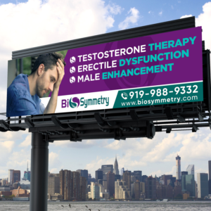 Testosterone clinic billboard