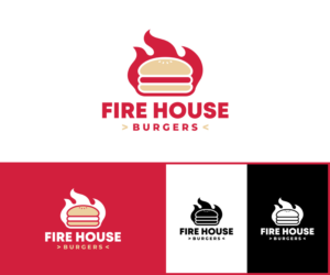 Fire house burgers.    And on the packaging logo FHB | Logo Design by MoonFeather