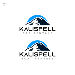 (1) Kalispell car rentals (2) Kalispell Boat Rentals | Logo Design by JBalloon Design