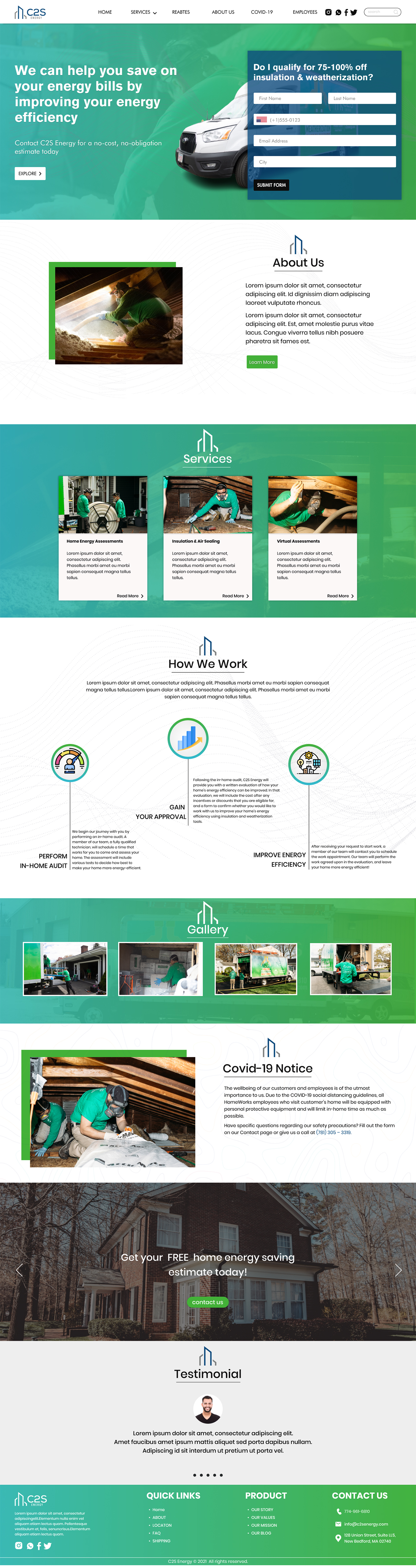 Design de Page d'Accueil par Adeel Rahman pour C2S Development | Design #28339992