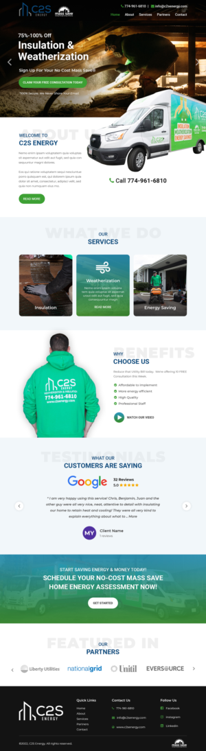 Landing Page Design by Starlyn DS for C2S Development | Design: #28314029