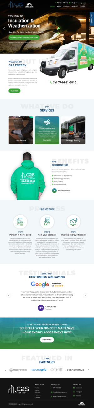 Landing Page Design by Starlyn DS for C2S Development | Design: #28350642