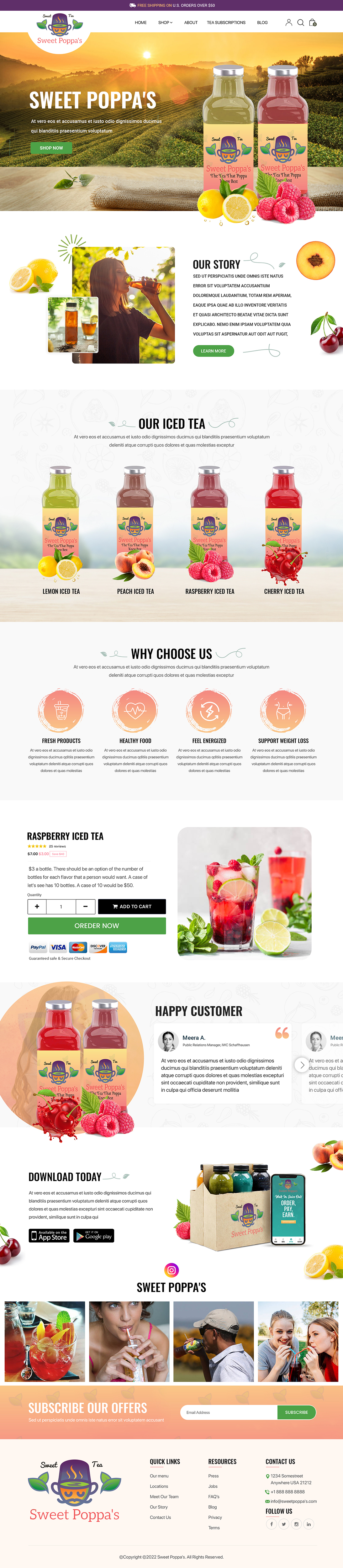 Web Design by Titan Eagle for Sweet Poppa's | Design #28371584