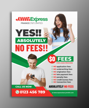JEF announces Absolutely No Fees!! | Advertisement Design by ecorokerz