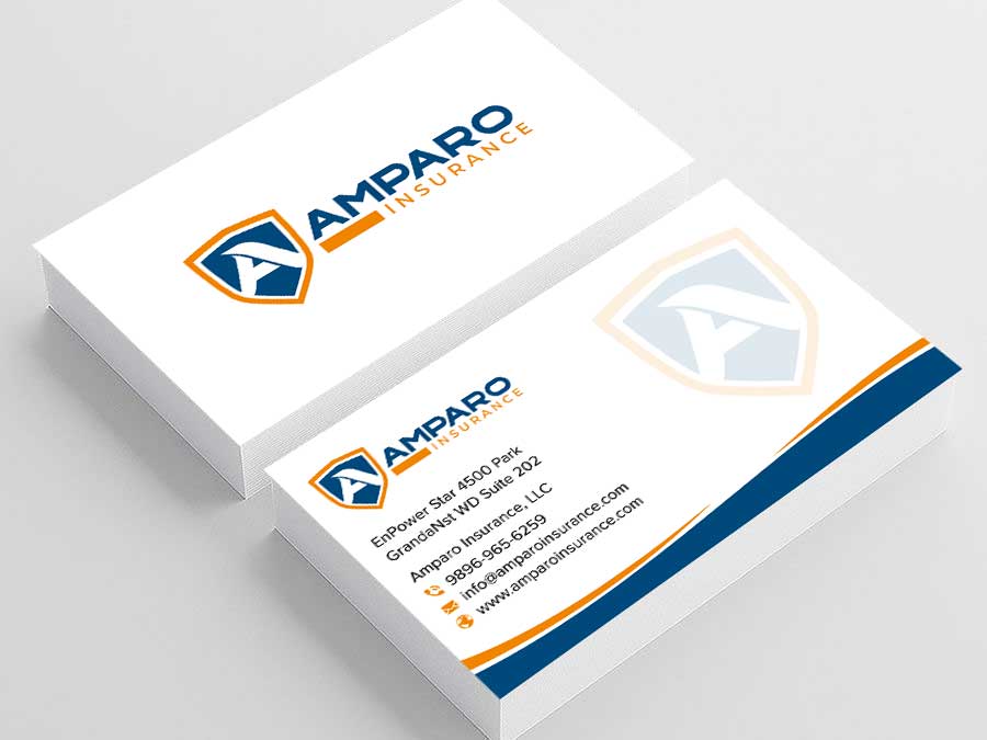Business Card Design by sadikul islam for Amparo Insurance, LLC | Design #28331781