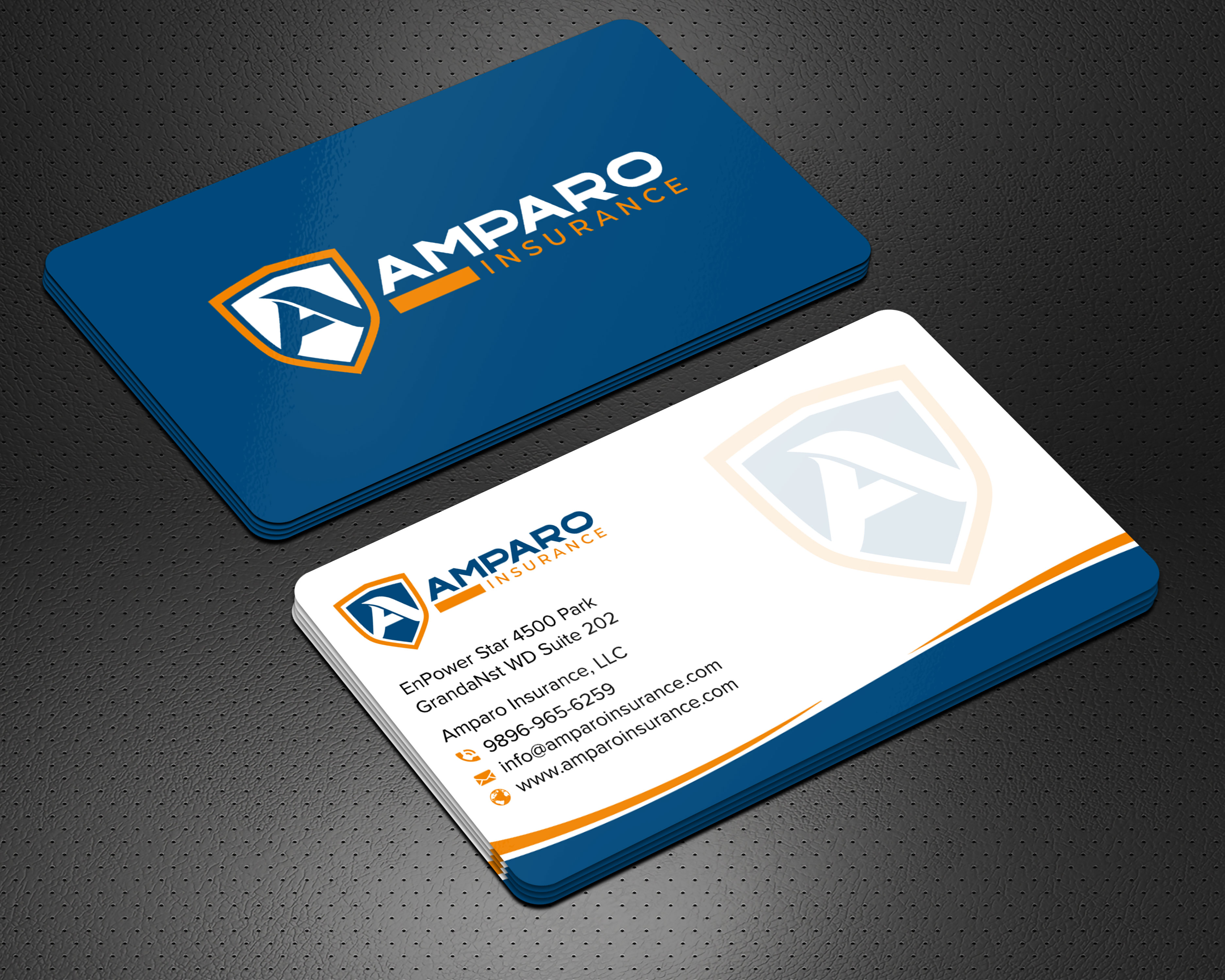 Business Card Design by sadikul islam for Amparo Insurance, LLC | Design #28331784