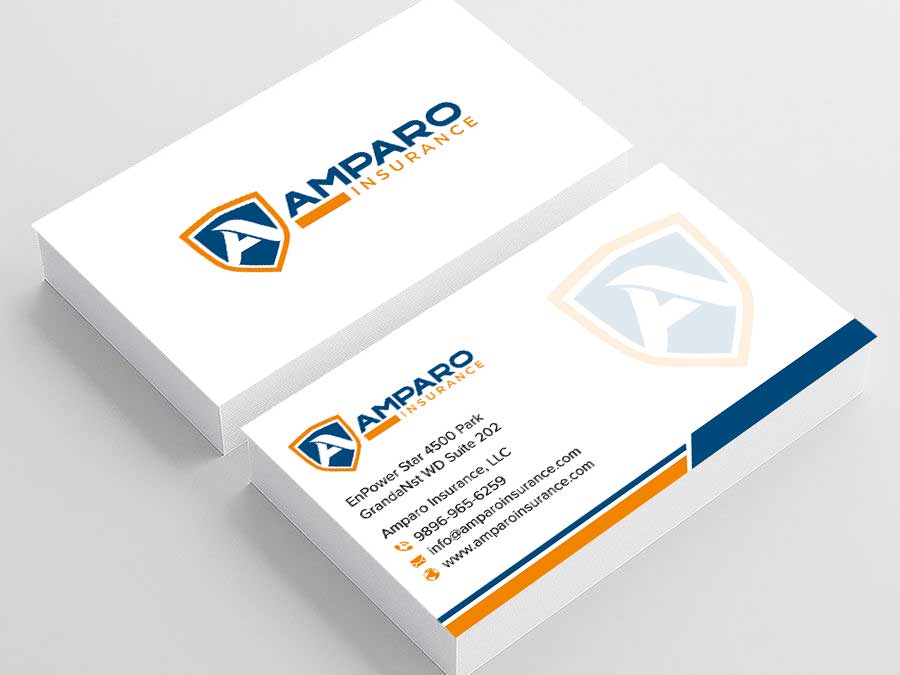 Diseño de Tarjeta de Presentación por sadikul islam para Amparo Insurance, LLC | Diseño #28332960