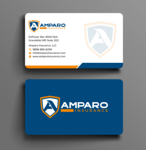 Business Card Design by sadikul islam for Amparo Insurance, LLC | Design: #28332970
