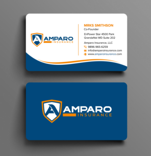 Business Card Design by sadikul islam for Amparo Insurance, LLC | Design: #28333799