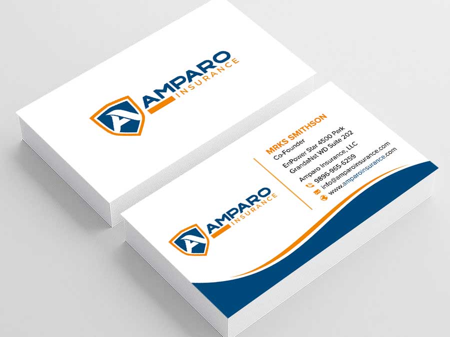 Business Card Design by sadikul islam for Amparo Insurance, LLC | Design #28333802
