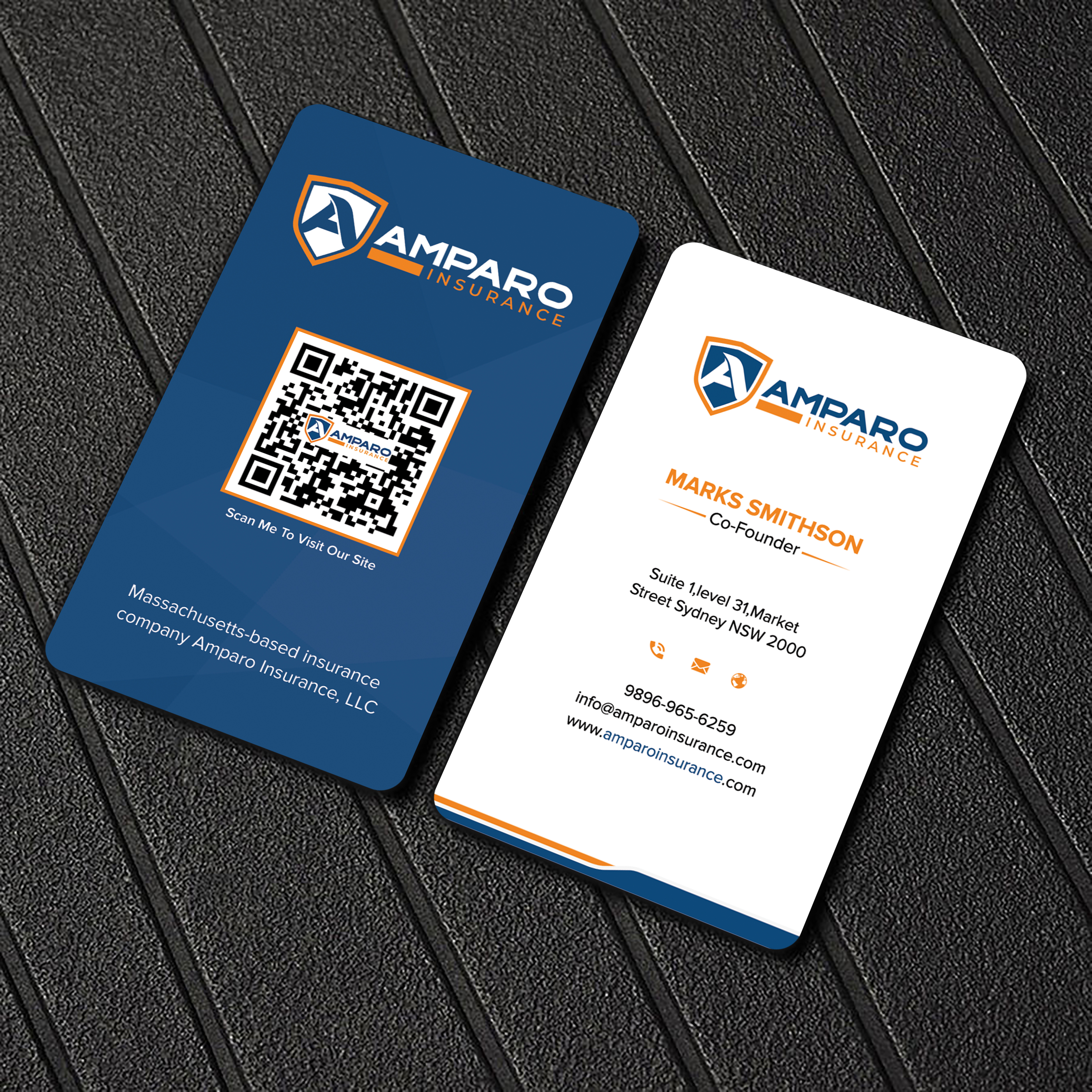 Business Card Design by sadikul islam for Amparo Insurance, LLC | Design #28333936