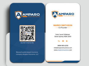 Business Card Design by sadikul islam for Amparo Insurance, LLC | Design: #28333937