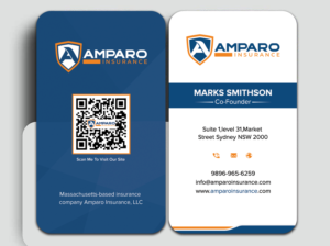 Business Card Design by sadikul islam for Amparo Insurance, LLC | Design: #28333940