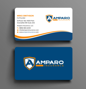 Business Card Design by sadikul islam for Amparo Insurance, LLC | Design: #28333948