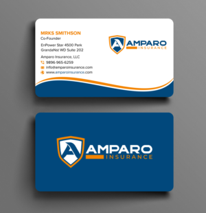 Business Card Design by sadikul islam for Amparo Insurance, LLC | Design: #28333950