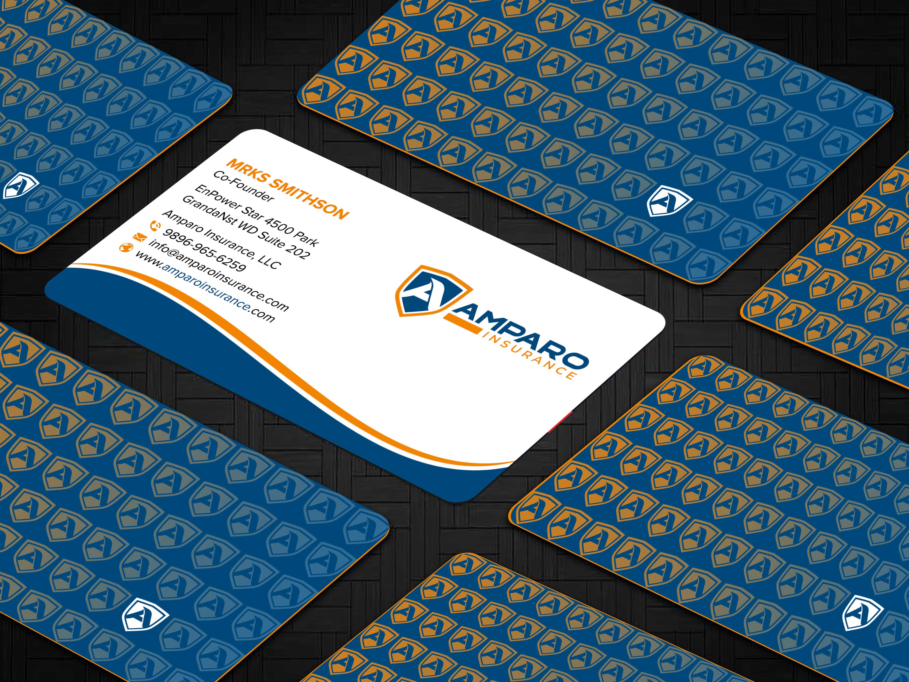 Business Card Design by sadikul islam for Amparo Insurance, LLC | Design #28333952