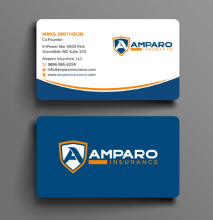 Business Card Design by sadikul islam for Amparo Insurance, LLC | Design: #28333955