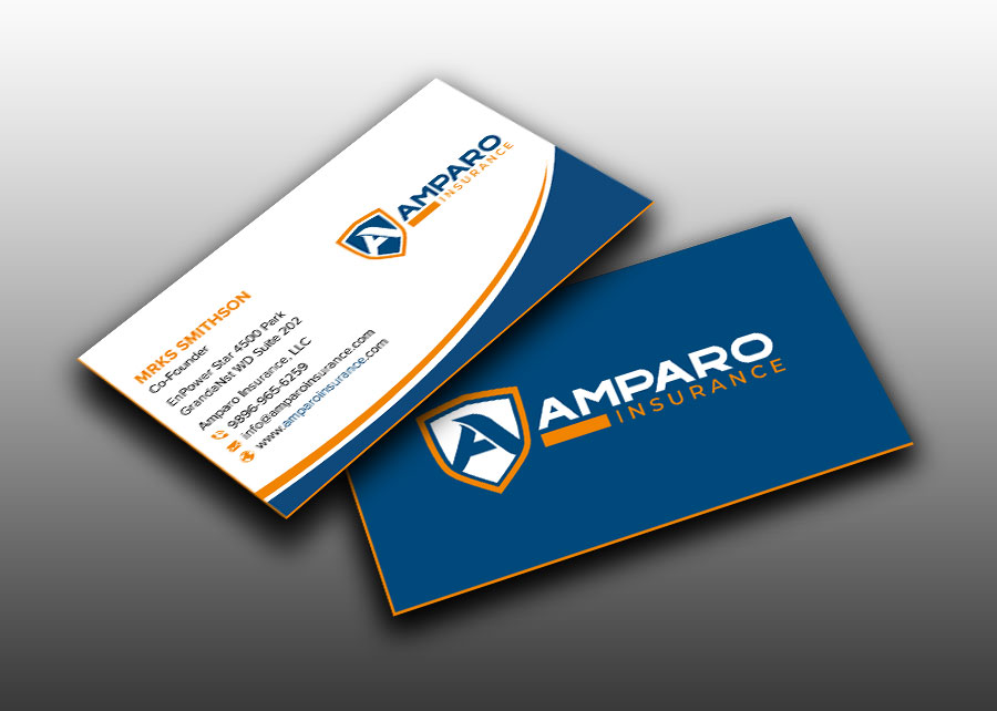 Business Card Design by sadikul islam for Amparo Insurance, LLC | Design #28333973