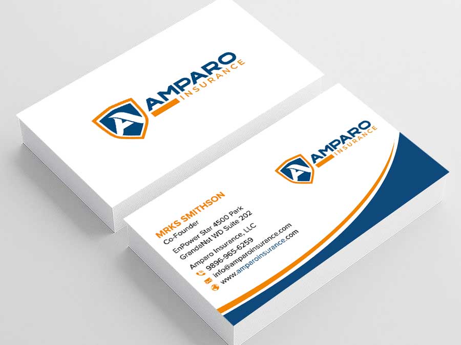 Business Card Design by sadikul islam for Amparo Insurance, LLC | Design #28333976