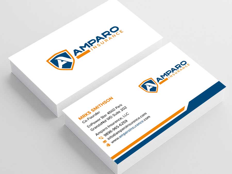 Business Card Design by sadikul islam for Amparo Insurance, LLC | Design #28333978