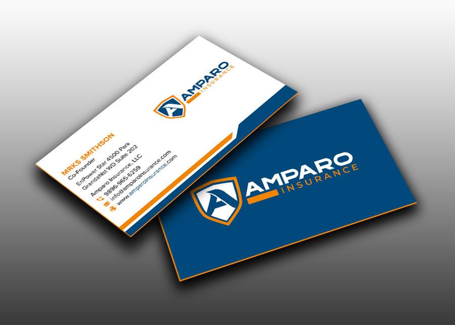Business Card Design by sadikul islam for Amparo Insurance, LLC | Design #28333980