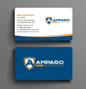 Business Card Design by sadikul islam for Amparo Insurance, LLC | Design: #28333982