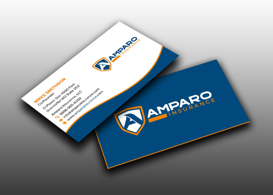 Business Card Design by sadikul islam for Amparo Insurance, LLC | Design #28333992