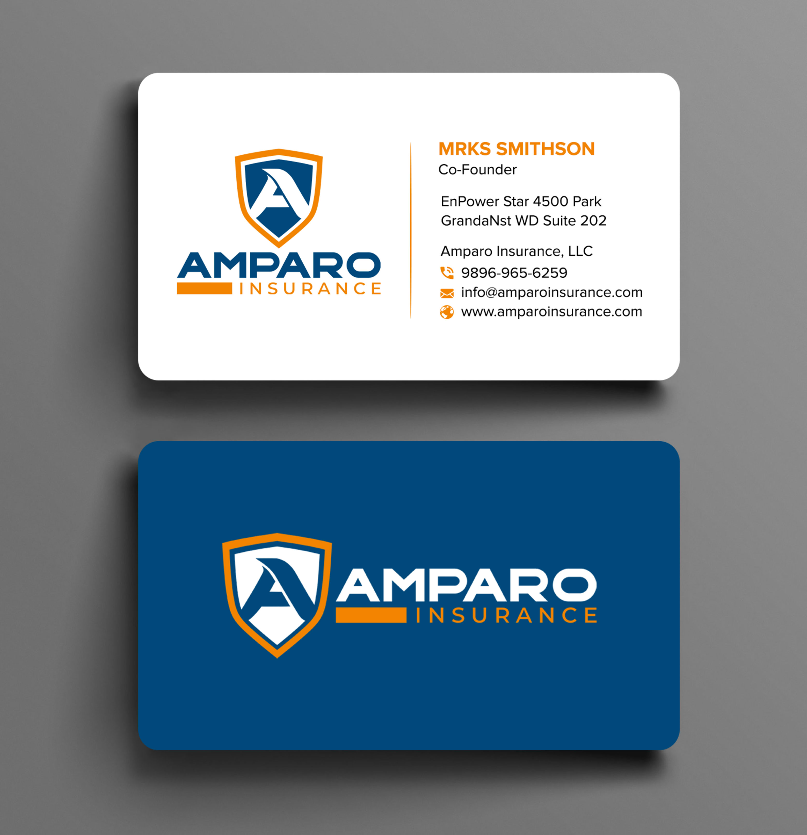 Visitenkarten-Design von sadikul islam für Amparo Insurance, LLC | Design #28335138