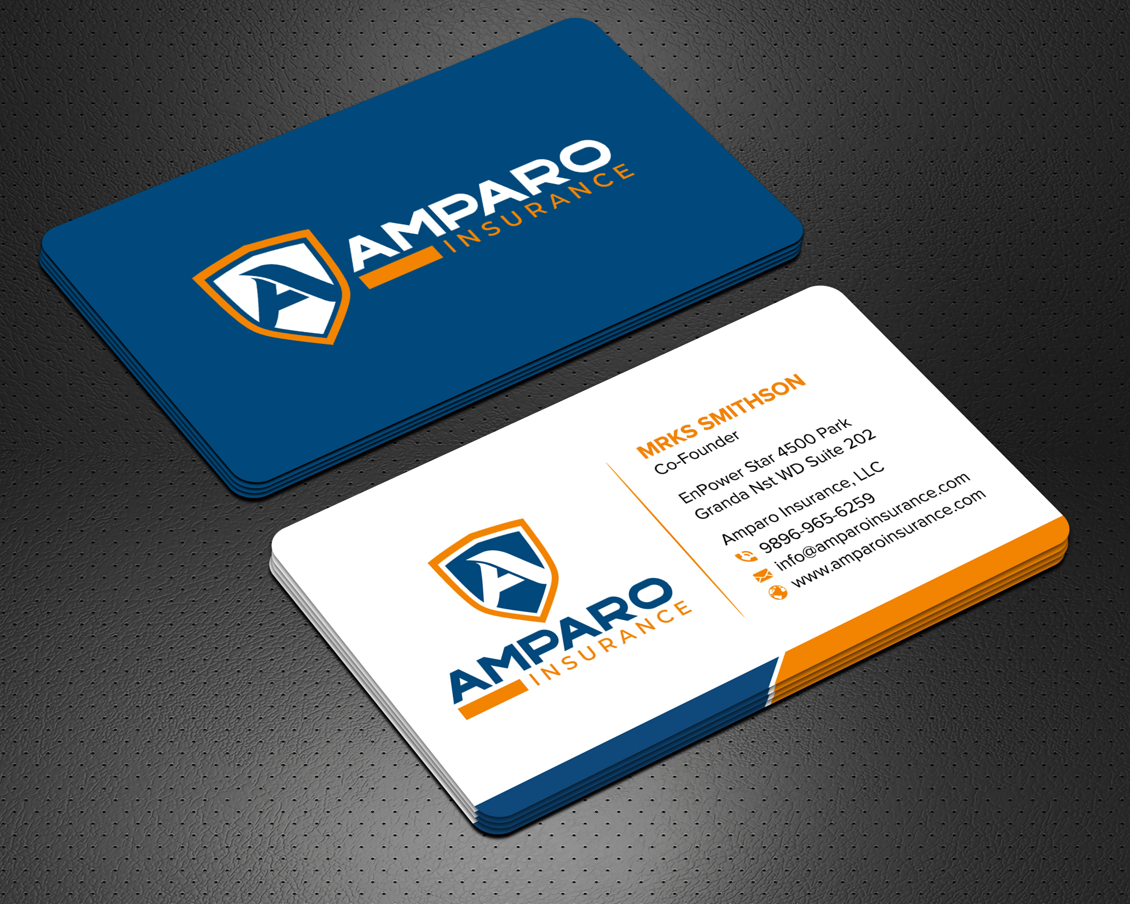 Visitenkarten-Design von sadikul islam für Amparo Insurance, LLC | Design #28335139