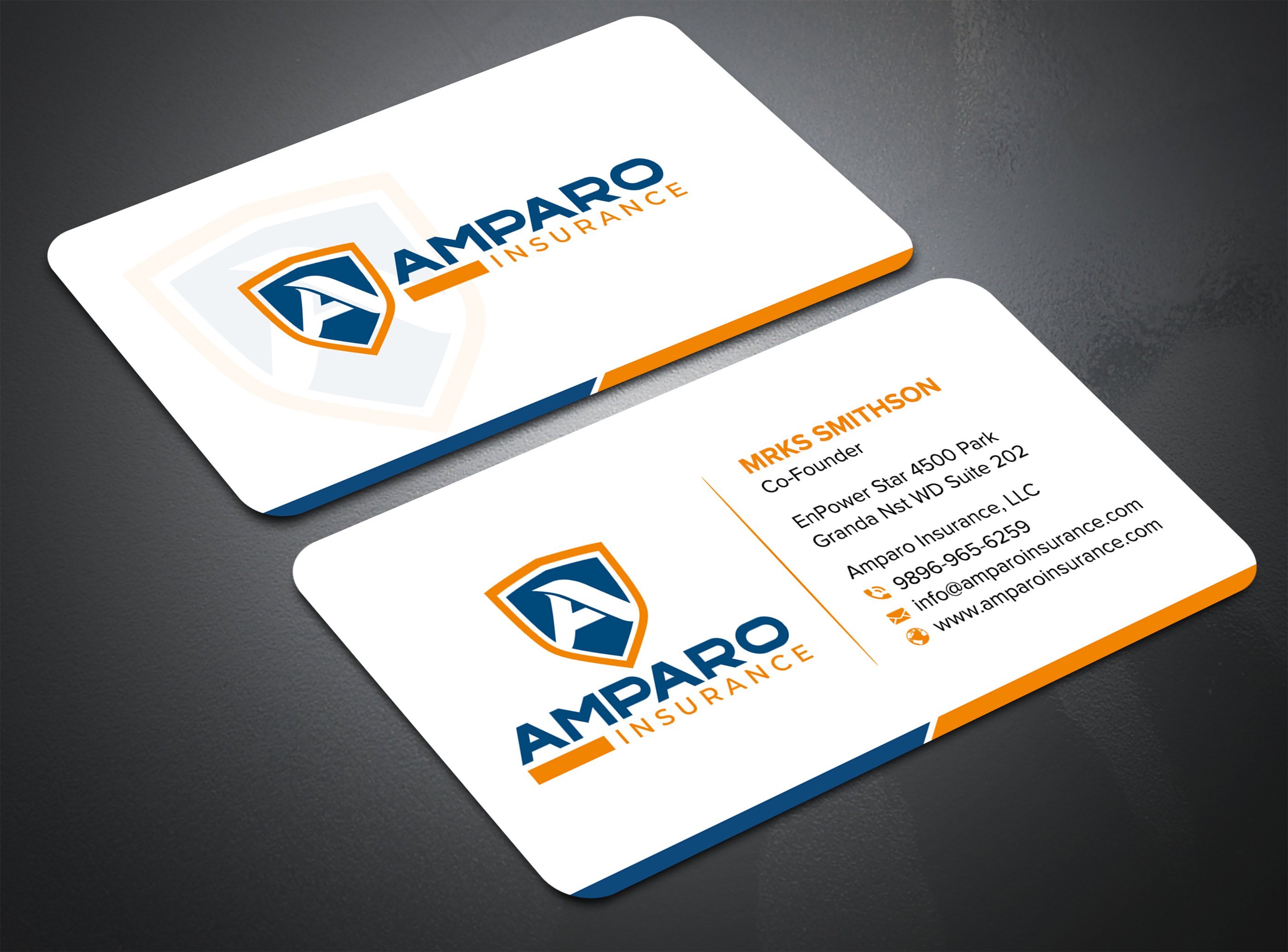 Visitenkarten-Design von sadikul islam für Amparo Insurance, LLC | Design #28335147