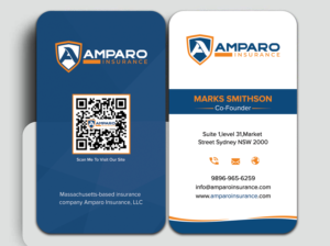 Visitenkarten-Design von sadikul islam für Amparo Insurance, LLC | Design: #28335153