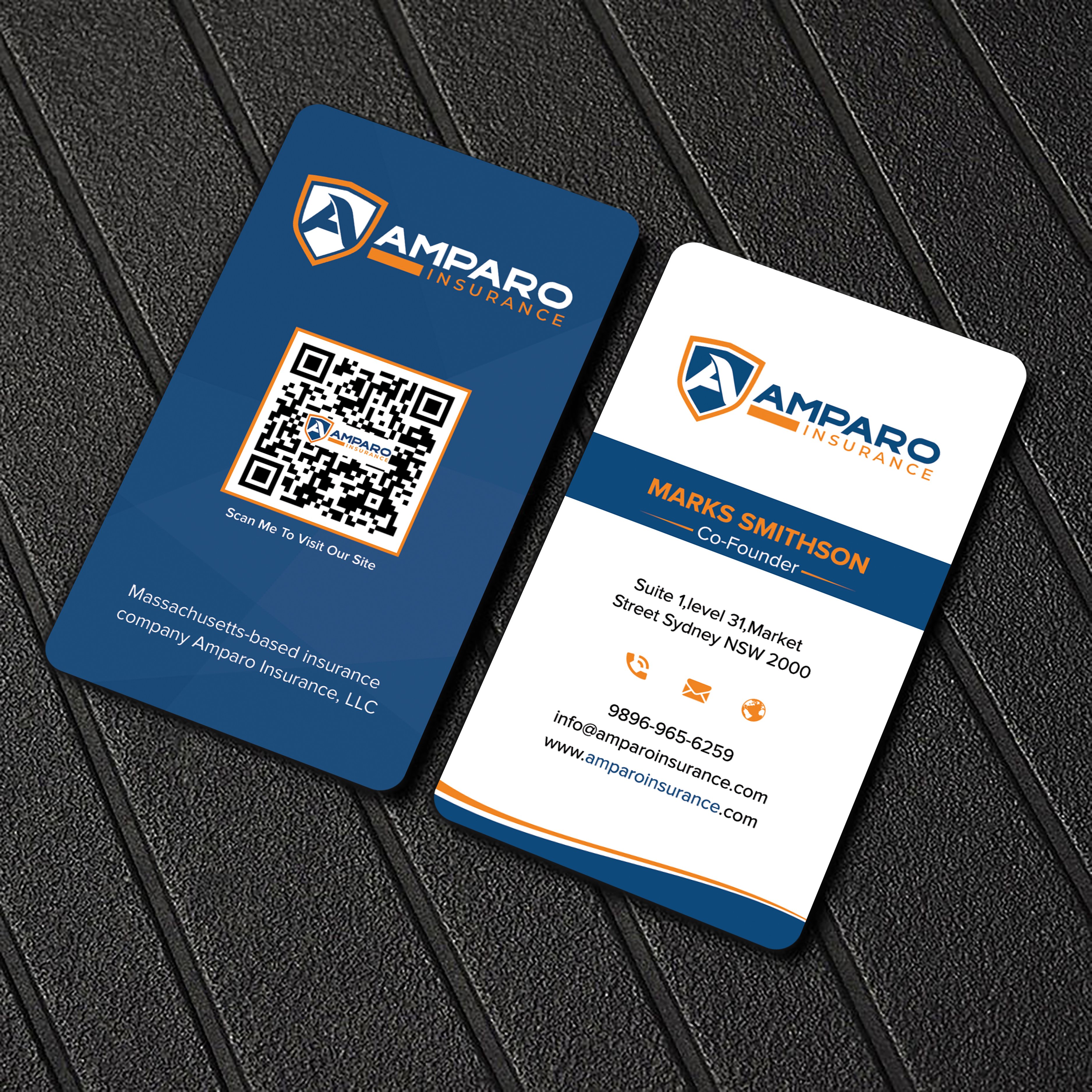 Business Card Design by sadikul islam for Amparo Insurance, LLC | Design #28335253