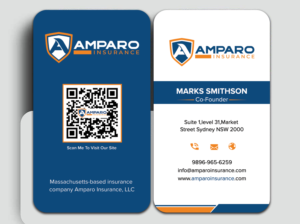 Business Card Design by sadikul islam for Amparo Insurance, LLC | Design: #28335257