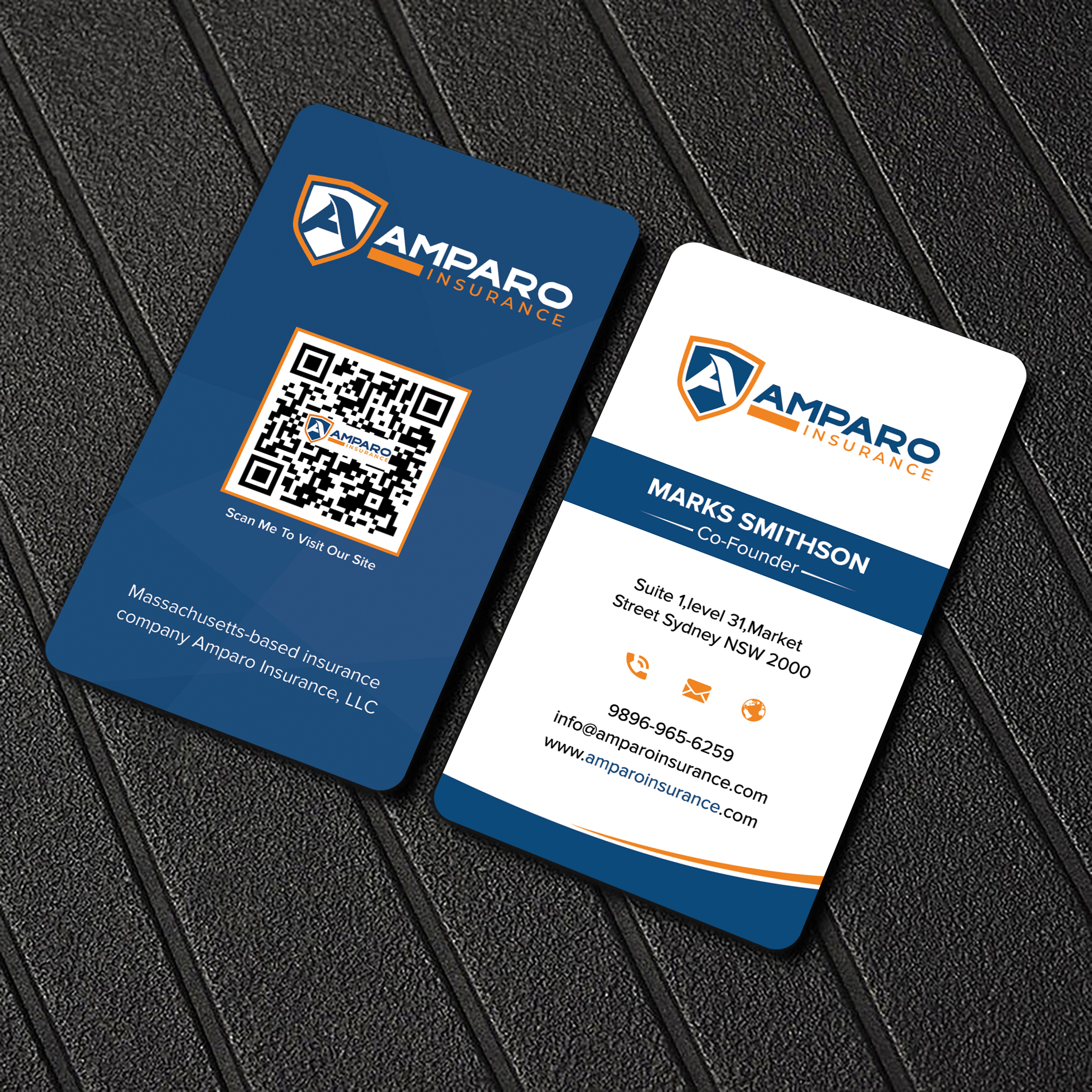 Business Card Design by sadikul islam for Amparo Insurance, LLC | Design #28335352