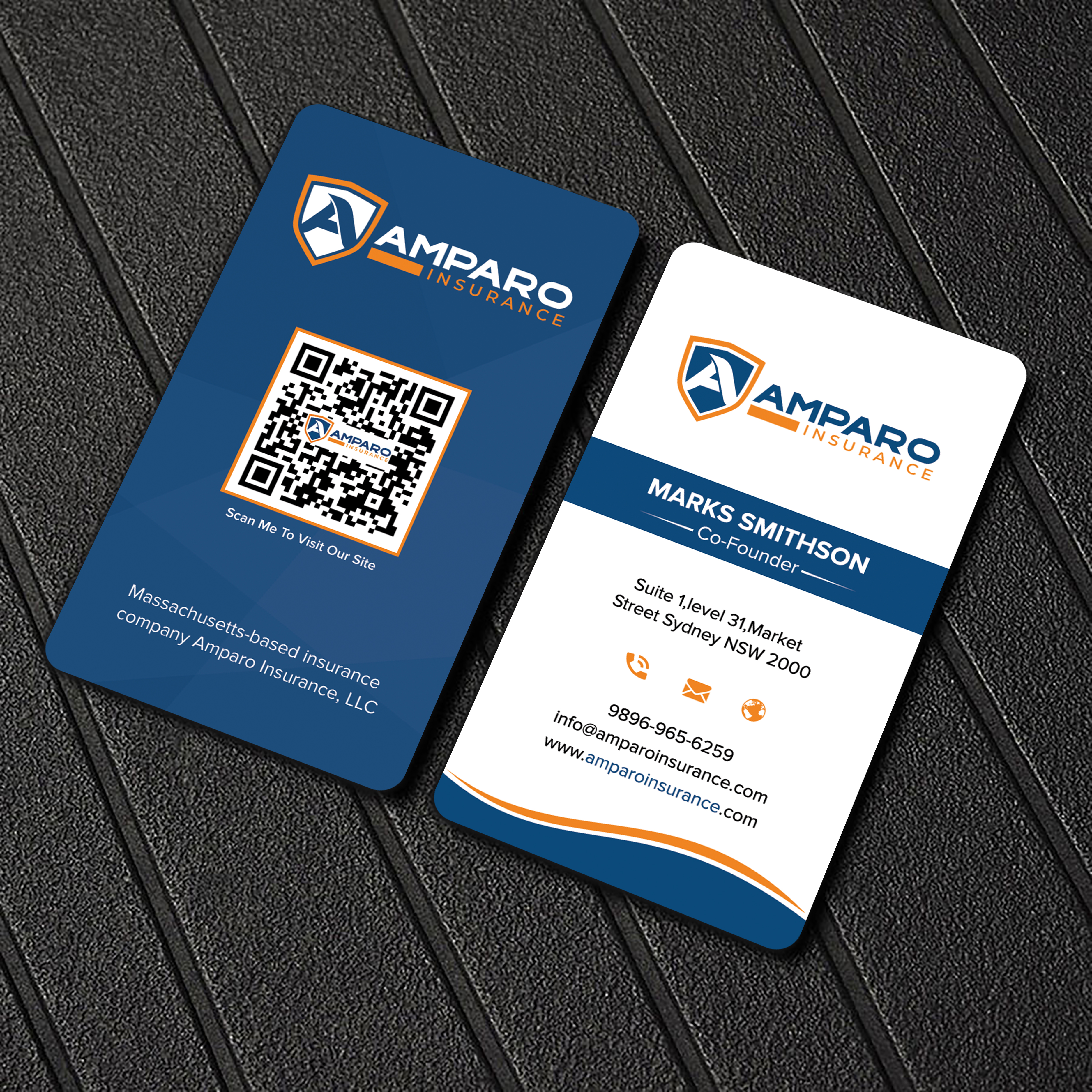 Business Card Design by sadikul islam for Amparo Insurance, LLC | Design #28335359